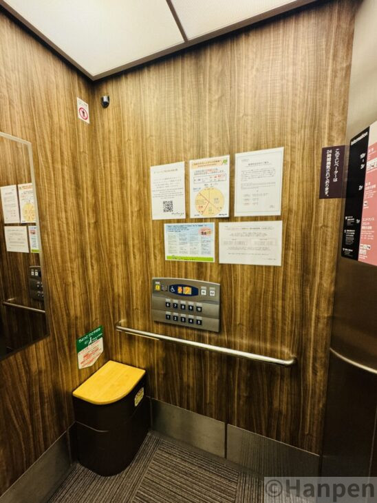 ドーミーイン札幌アネックスのエレベーター