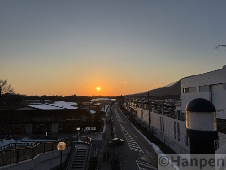 軽井沢の夕陽