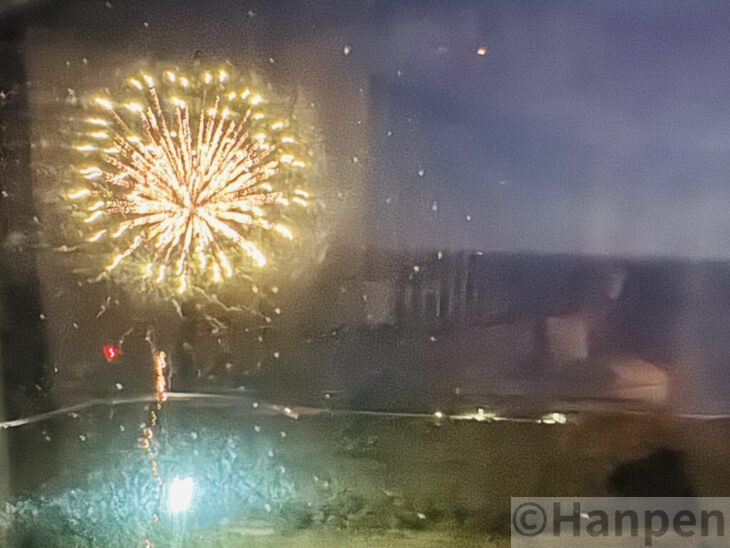 客室からの花火